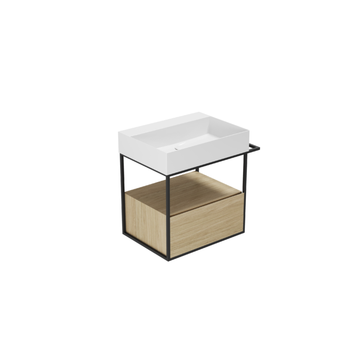 Struttura portalavabo cm 68x44,5xH52 cm con cassetto Elegance Squared