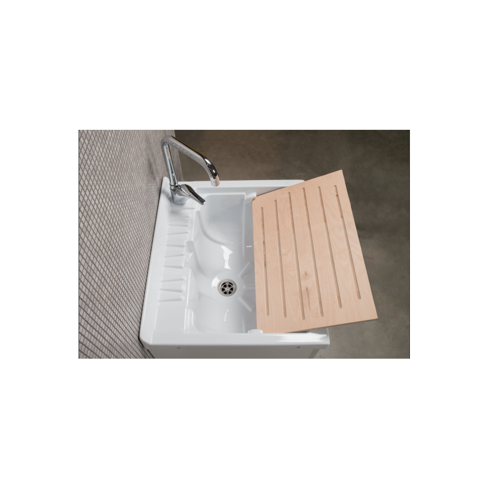 Mobile lavanderia con vasca ABS e due ante cm 55x45xH89 Medusa