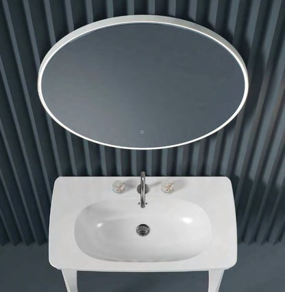 Runder Spiegel mit 85 cm Durchmesser und LED-Lookring