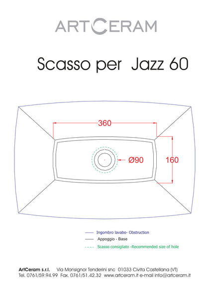 Jazz-Waschbecken für die Arbeitsplatte
