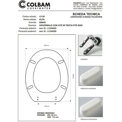 Alfa/Beta-kompatibler Toilettensitz