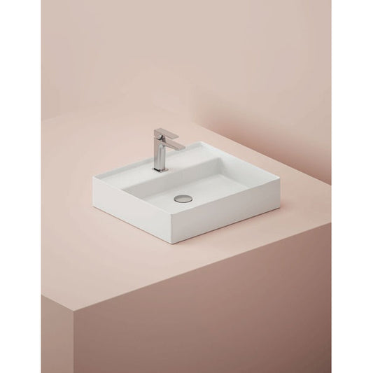 Lavabo suspendu/à poser 55 x 48 cm à marches