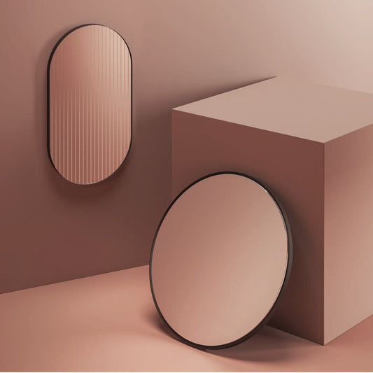 Runder Spiegel mit 85 cm Durchmesser und LED-Lookring