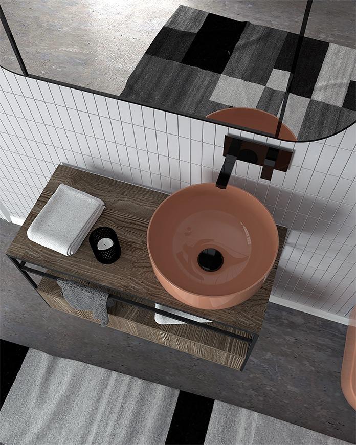 Vasque à poser sphérique 44x17 cm