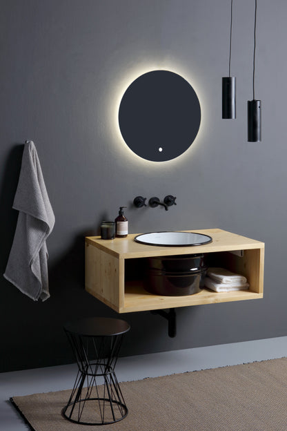 HINTERGRUNDBELEUCHTETER RUNDER SPIEGEL 