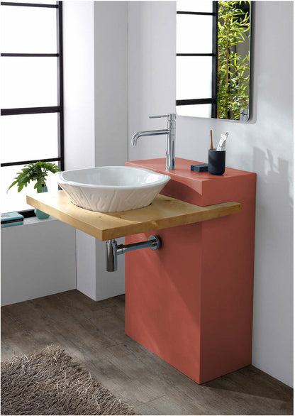 HOLZSCHRANK MIT TRIPPBAREM ABLAGE