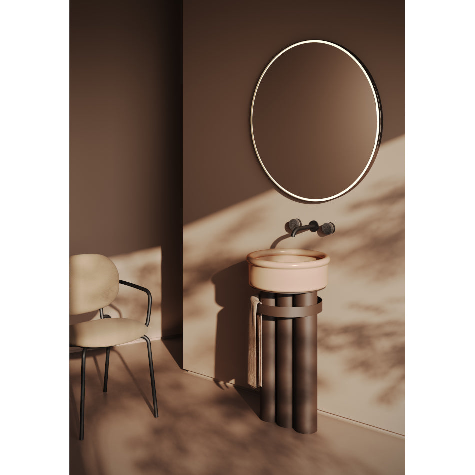 Structure de lavabo ronde avec 3 tubes métalliques Church