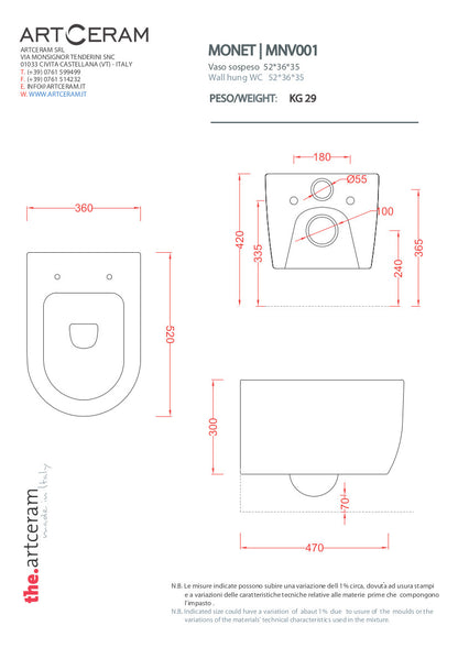 Coppia sanitari sospesi Monet