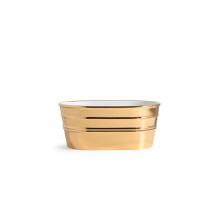 Oval Aufsatzbecken/wandhängend Waschbecken Tinozza glänzendes Gold