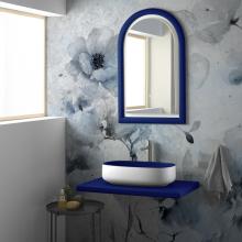 Zusammensetzung Waschbecken Bucchero mit Regal und Spiegel Blue Sapphire